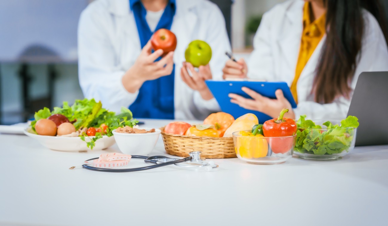 two nutritionists female and male work in a hospi 2025 05 30 14 50 55 utc