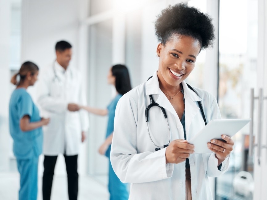 email portrait and black woman with tablet for he 2023 11 27 05 37 06 utc